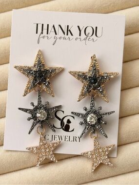 ZARA STYLE SHINY STAR EARRINGS